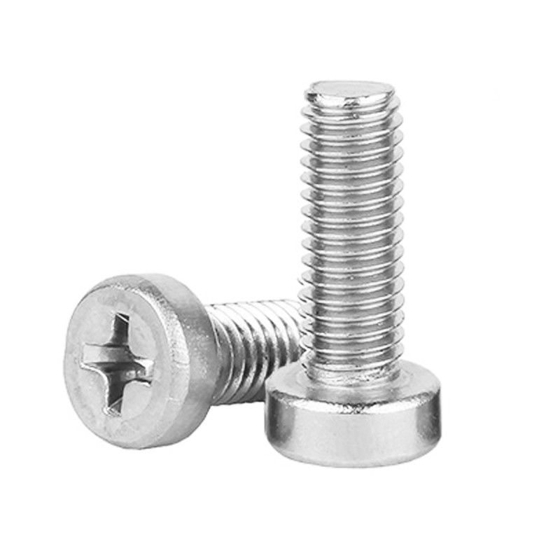 Parafusos de aço inoxidável de cabeça de panela Phillips M1-M3 com micro parafusos de lavadora de molas GB9074